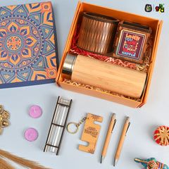 Gift Kya De Eco-Friendly New Year Gift Hamper with Bamboo Essentials and Desk Organizer