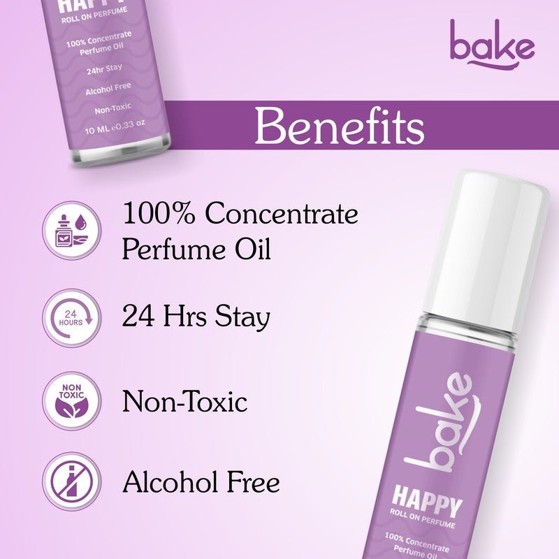 Happy 100% Concentrated Perfume Oil Roll on Fragrance  For Men & Women - Black Currant(10ml) - Suspire