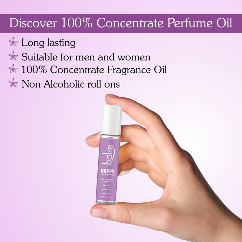 Happy 100% Concentrated Perfume Oil Roll on Fragrance  For Men & Women - Black Currant(10ml) - Suspire