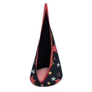 Slack Jack Kids Nest Swing Special Edition - Happy Star | Cotton Hanging Jhula for Indoor and Outdoor | Sensory Swing for Kid | Swing Chair for Bedroom, Age 3-12 Years | Includes Accessory (Cap 40 Kg)