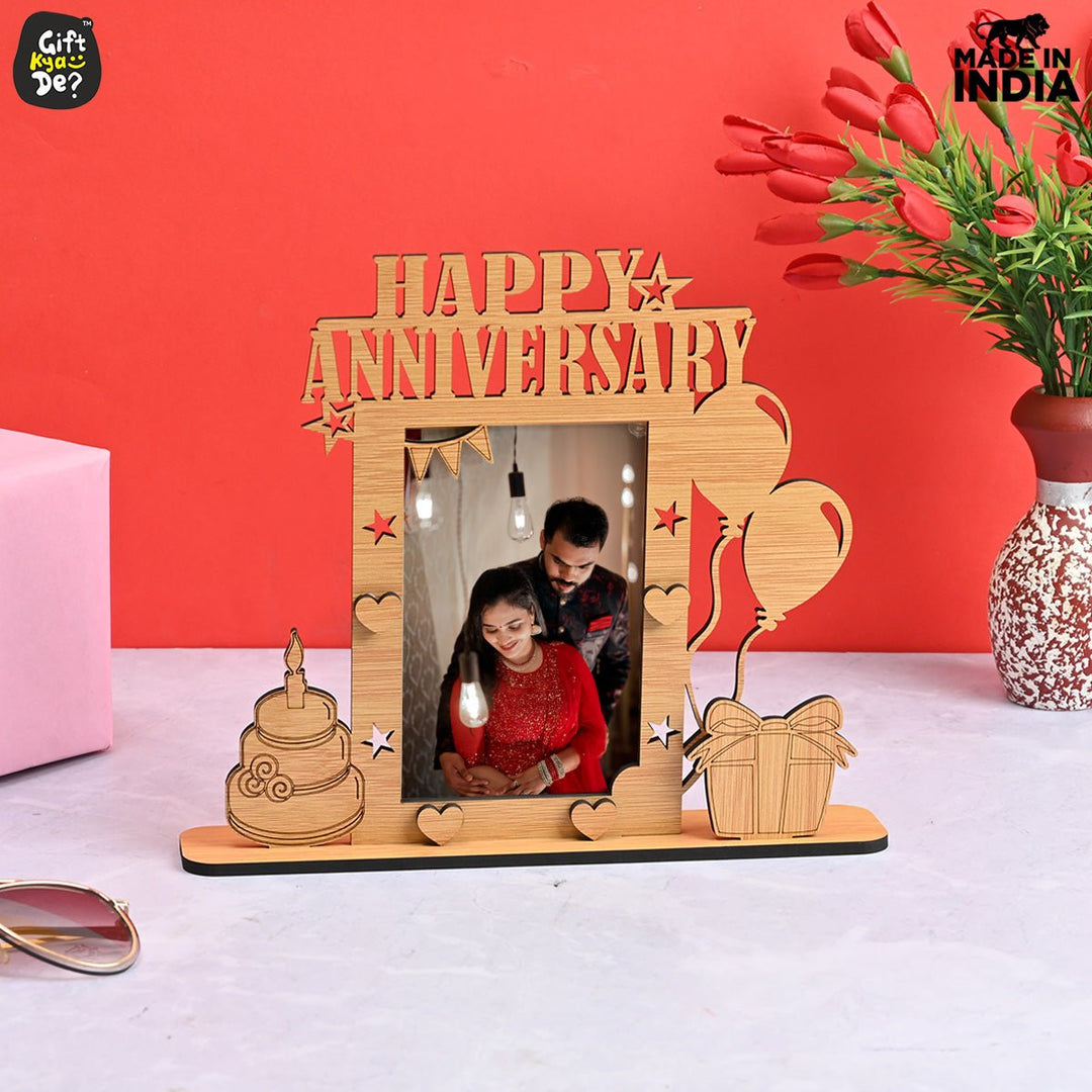Gift Kya De Happy Anniversary Photo Frame | Wedding Gifts | Couple Gifts