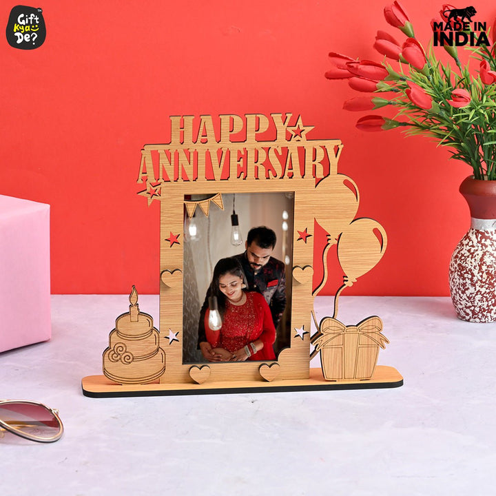 Happy Anniversary Photo Frame | Wedding Gifts | Couple Gifts Gift Kya De