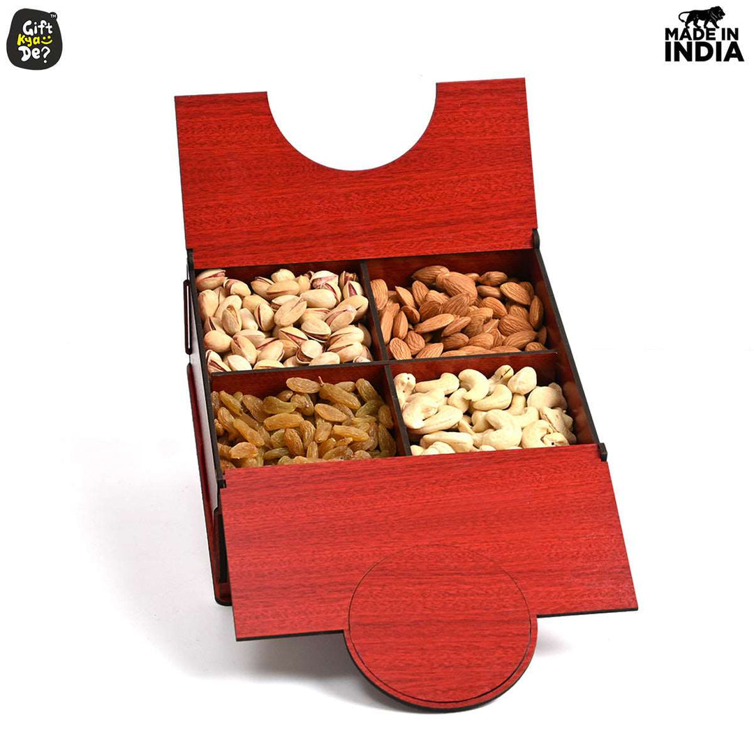 Gift Kya De Wooden Dry Fruit Box (Empty Box) | Festive Box