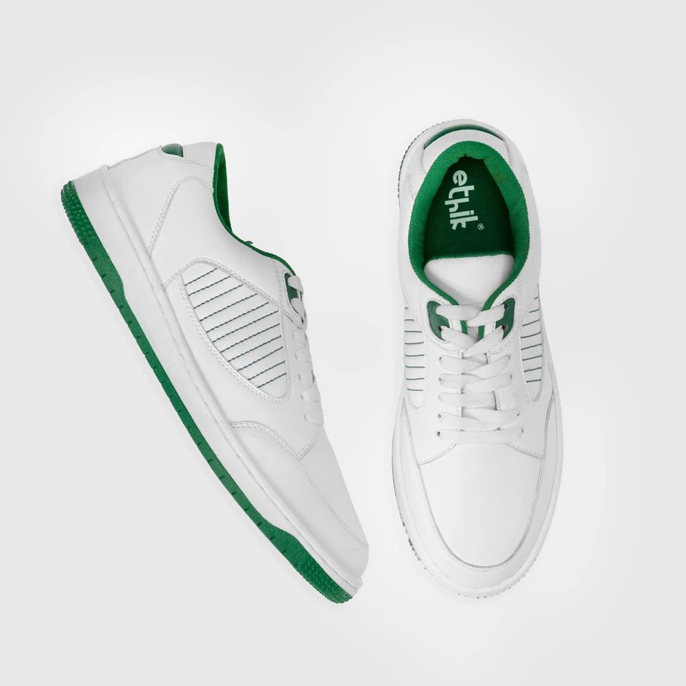 HARP – Ethik Artistic Classic Green White Sneakers for Men - Suspire