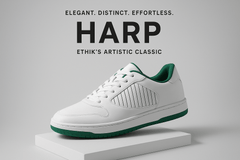 HARP – Ethik Artistic Classic Green White Sneakers for Men