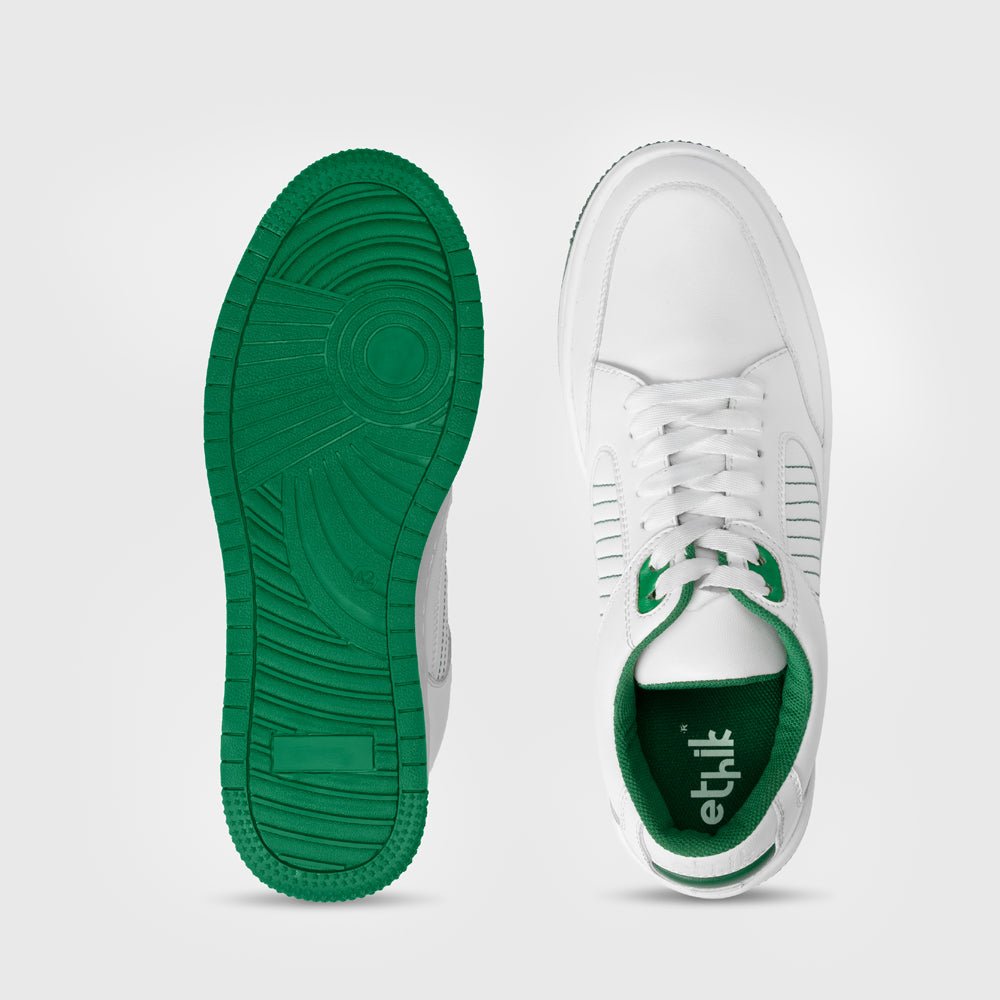 HARP – Ethik Artistic Classic Green White Sneakers for Men - Suspire