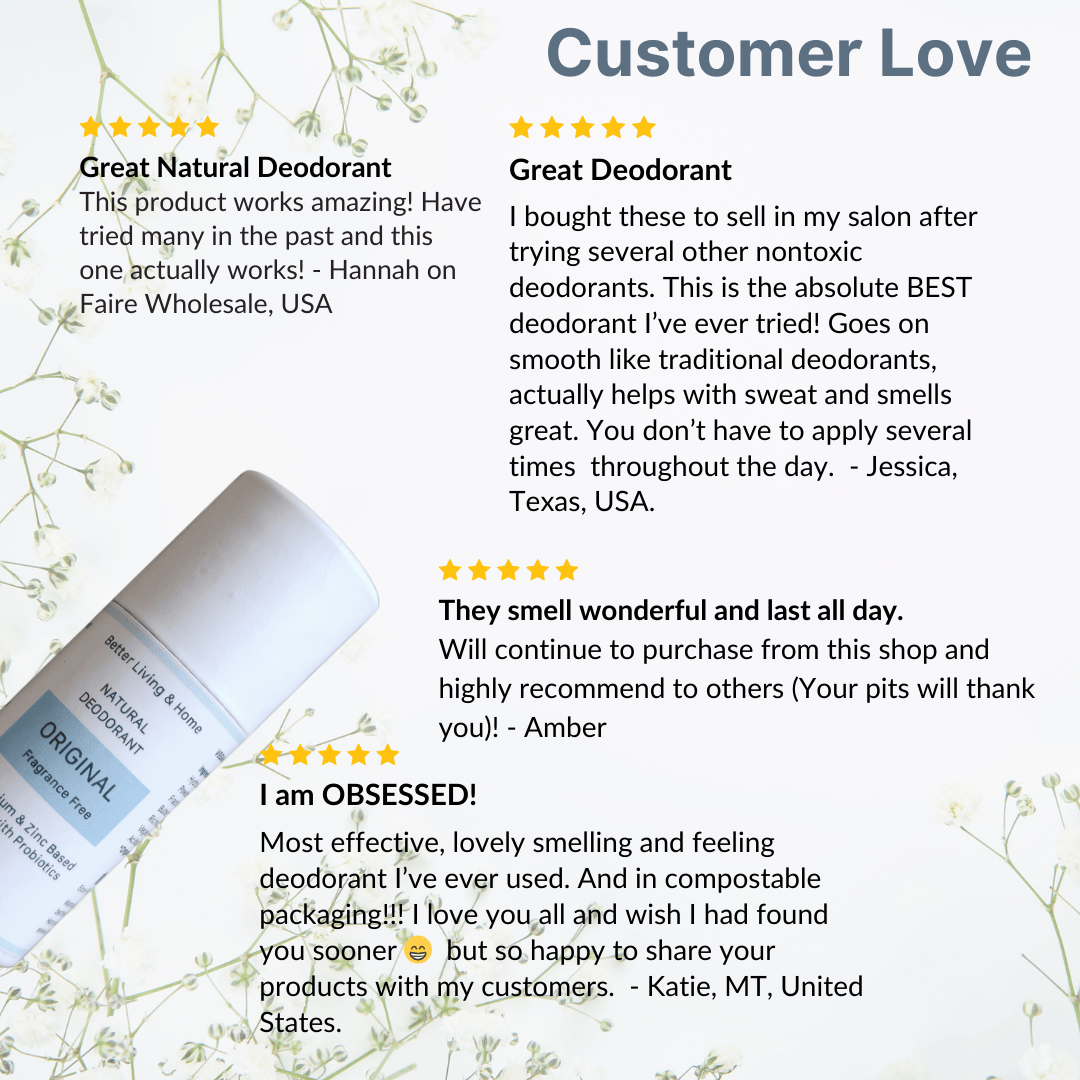 Betterliving And Home Original - Fragrance Free Natural Deodorant Enriched With Magnesium & Probiotics