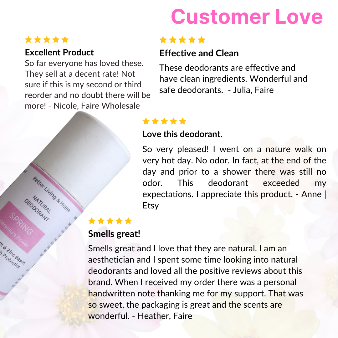 Betterliving And Home Spring - Geranium Flower Natural Deodorant