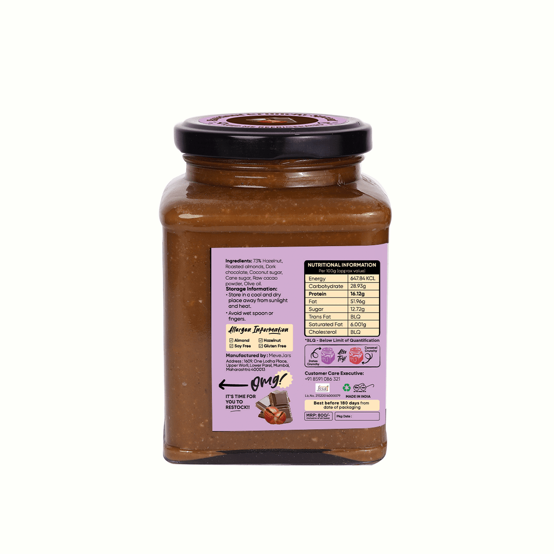 HAZELNUT CHOCOLATE SPREAD CRUNCHY (Vegan) - Suspire