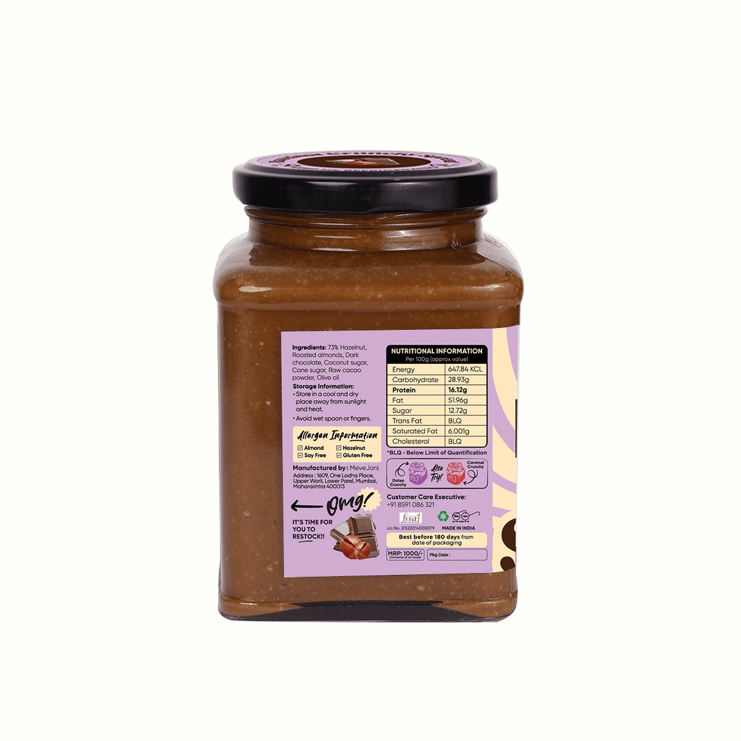HAZELNUT CHOCOLATE SPREAD CRUNCHY (Vegan) - Suspire