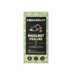 Caramelly Hazelnut Praline Flavoured Nespresso Coffee Capsules, 10 Pods, Intensity - 8 | Nespresso Compatible Coffee Pods | No Added Sugar | 100% Arabica Coffee
