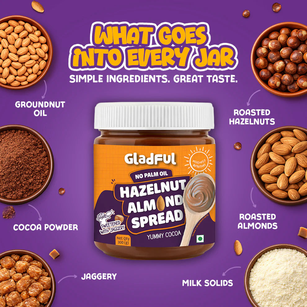 Gladful Better Spread Combo - 4 Packs | 1200g