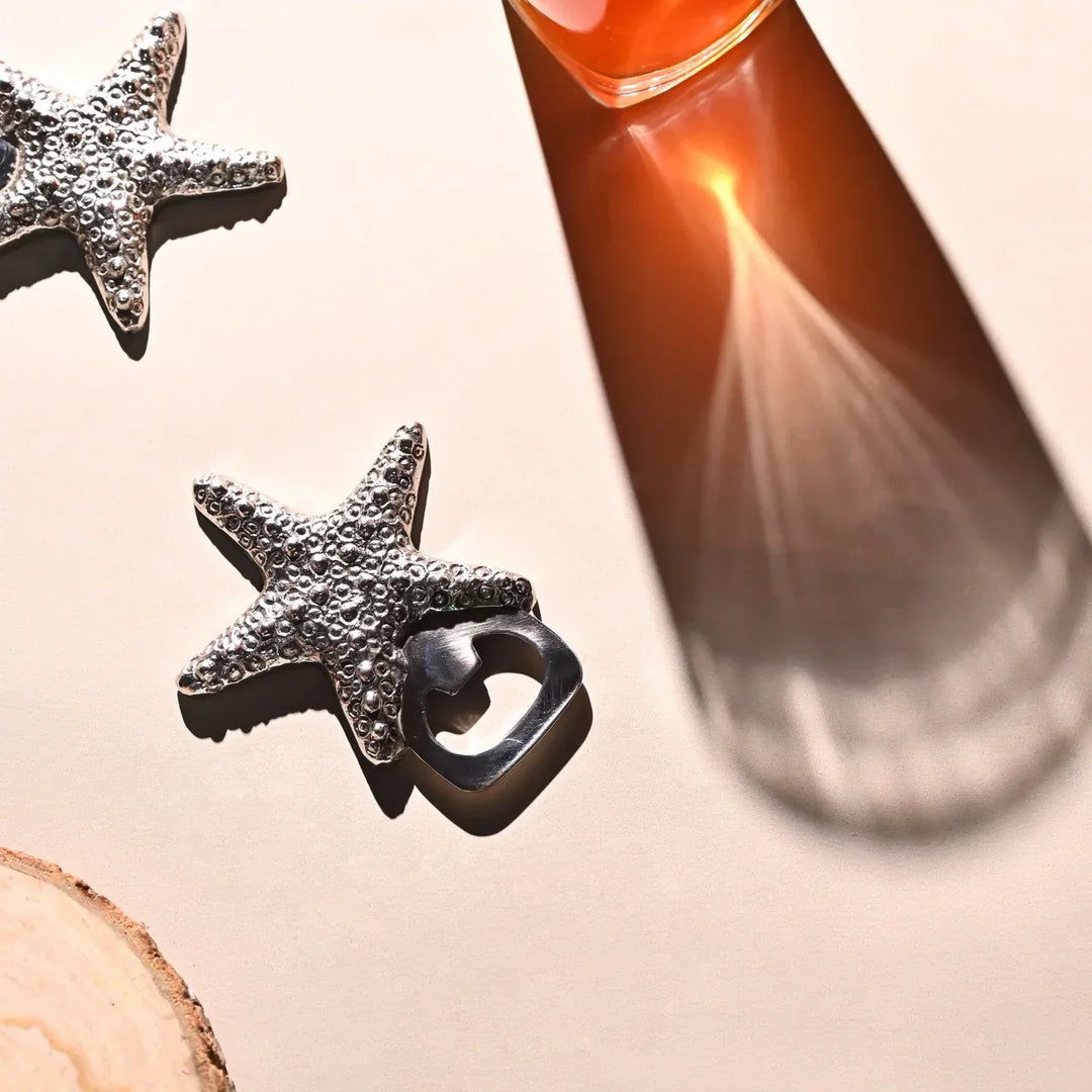 Pravaah Meen (Starfish) Brass Bottle Opener | Made in Solid Brass | Bar Accessories