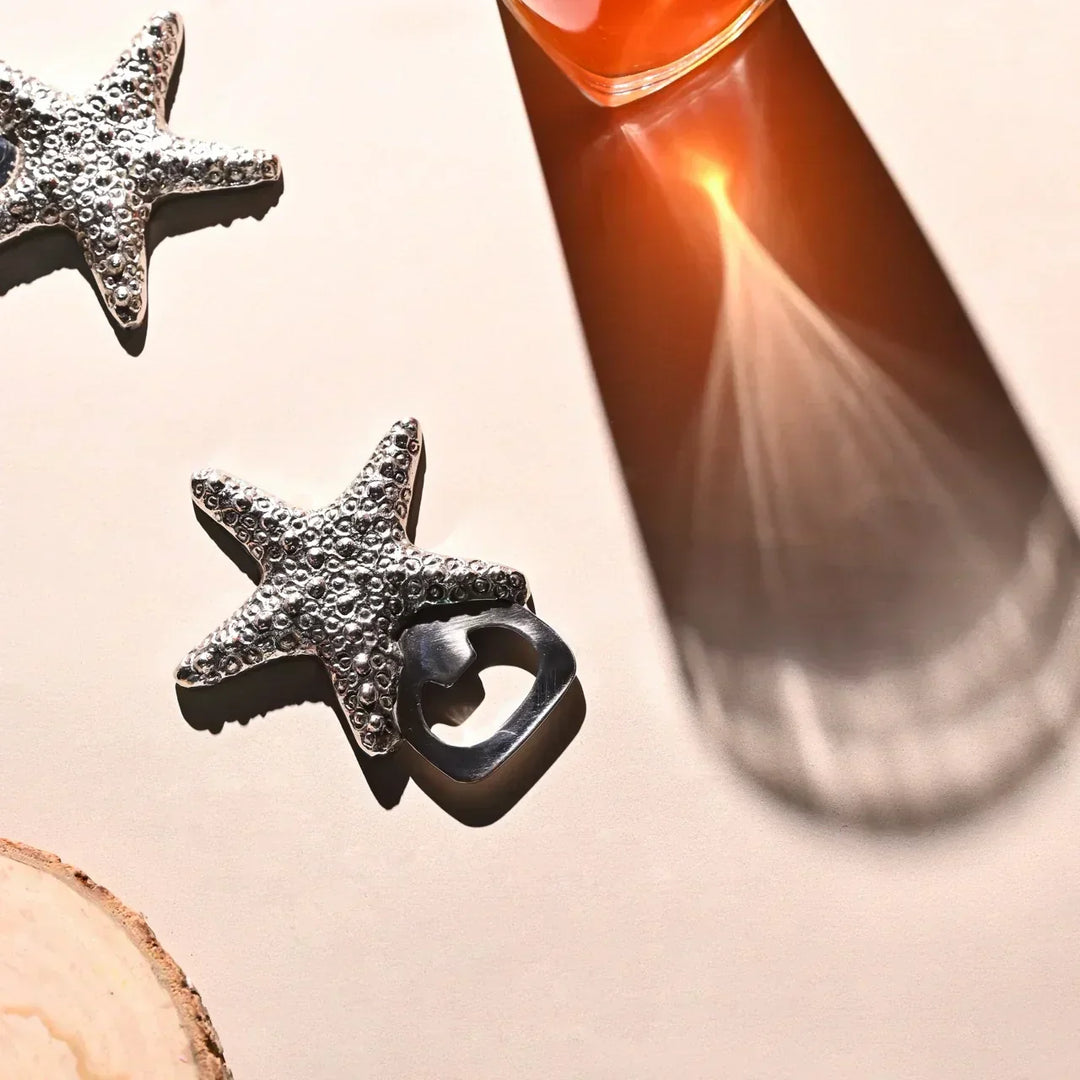 Pravaah Meen (Starfish) Brass Bottle Opener | Made in Solid Brass | Bar Accessories