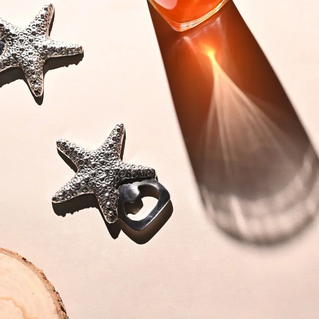 Pravaah Meen (Starfish) Brass Bottle Opener | Made in Solid Brass | Bar Accessories