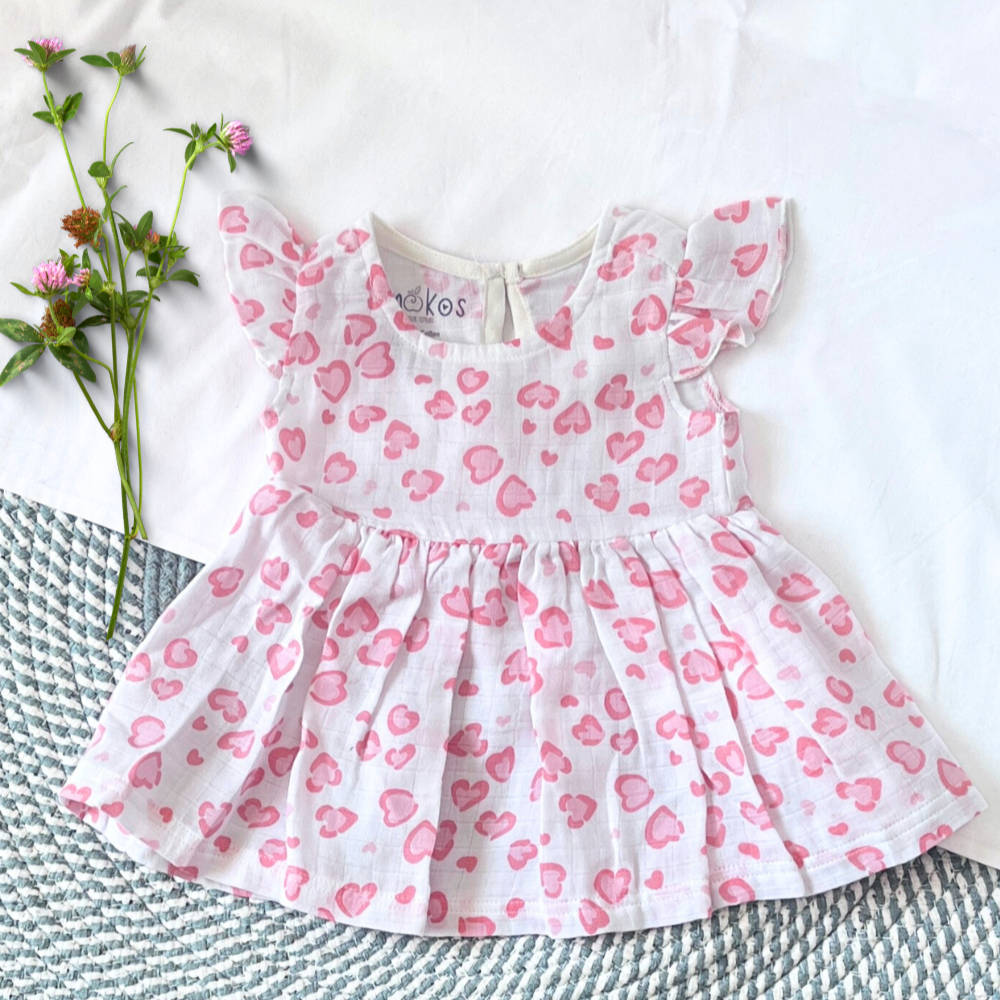 Momokos Wild Hearts Muslin Dress