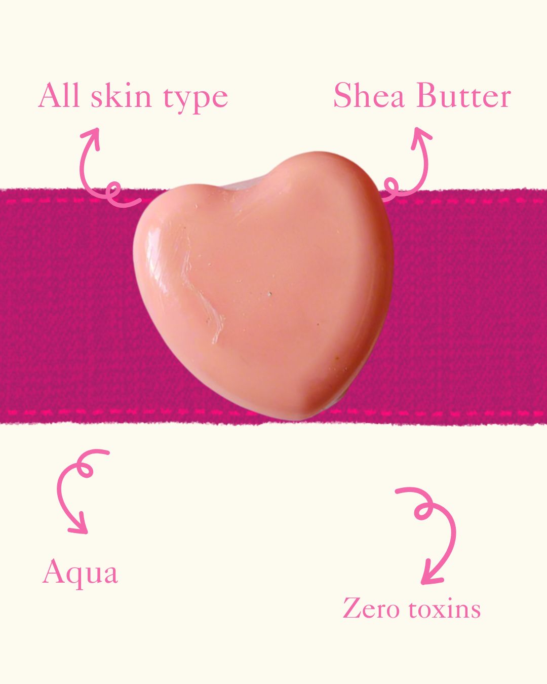 Sobek Naturals Sweetheart Shape Pink Shea Soap 150 gm