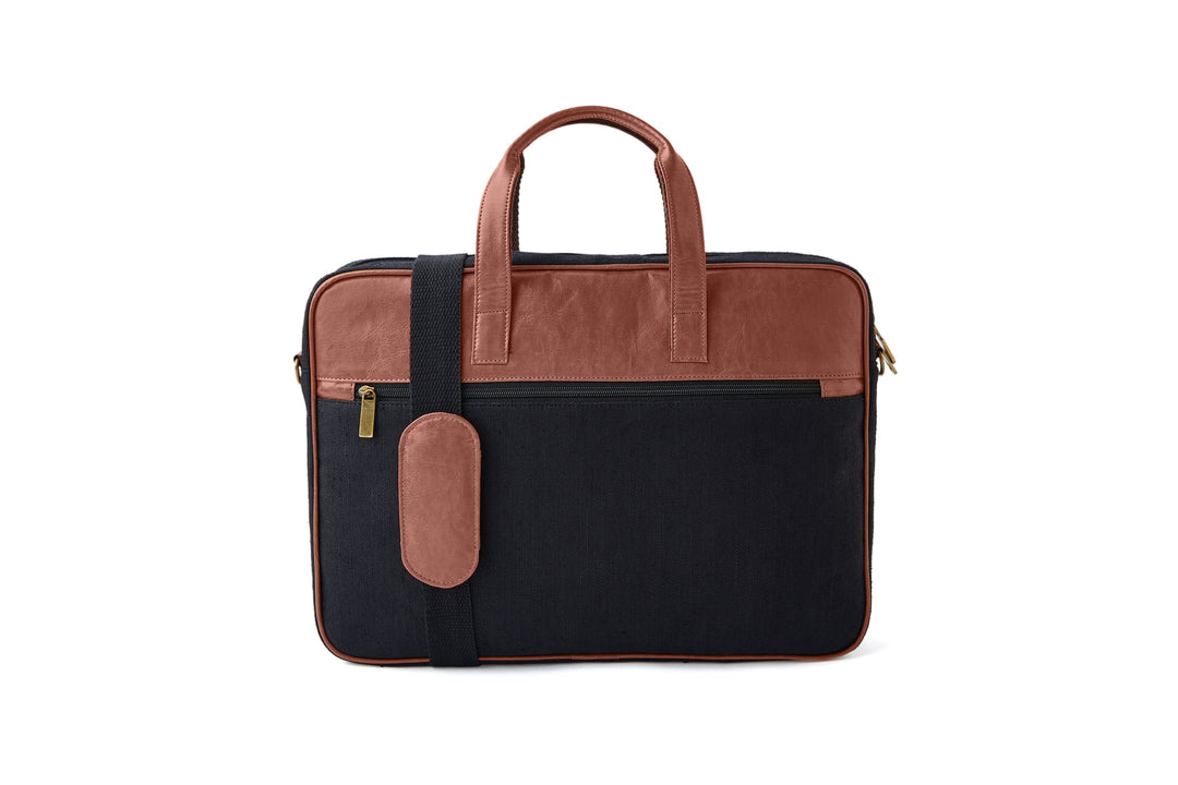 The Label GAIA Hemp and PU Laptop Bag