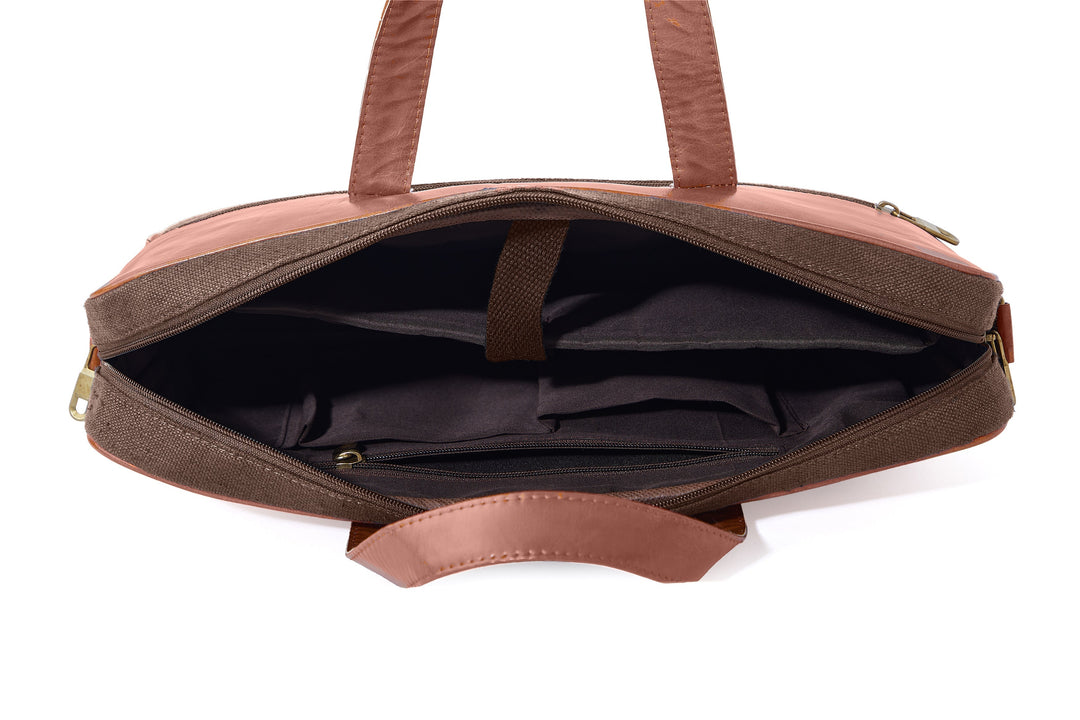 The Label GAIA Hemp and PU Laptop Bag