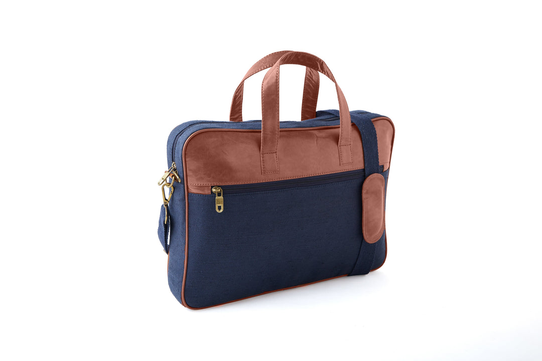 The Label GAIA Hemp and PU Laptop Bag