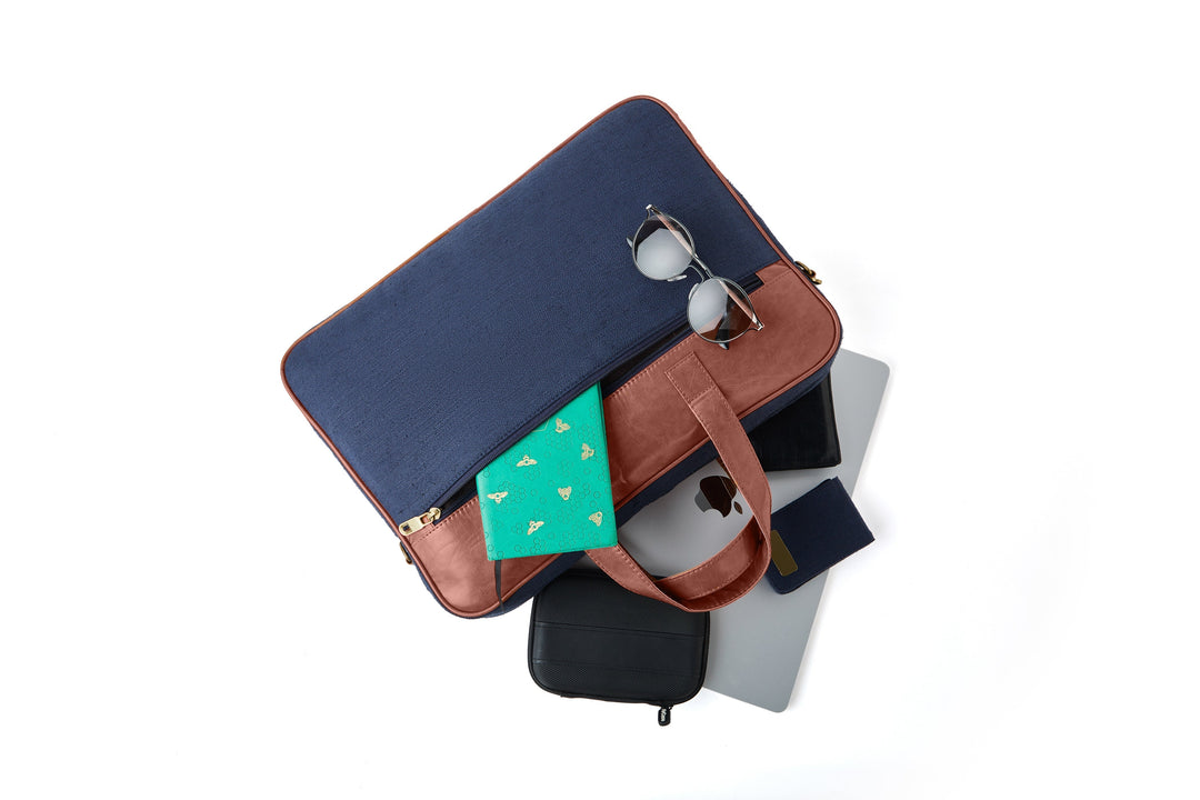 The Label GAIA Hemp and PU Laptop Bag