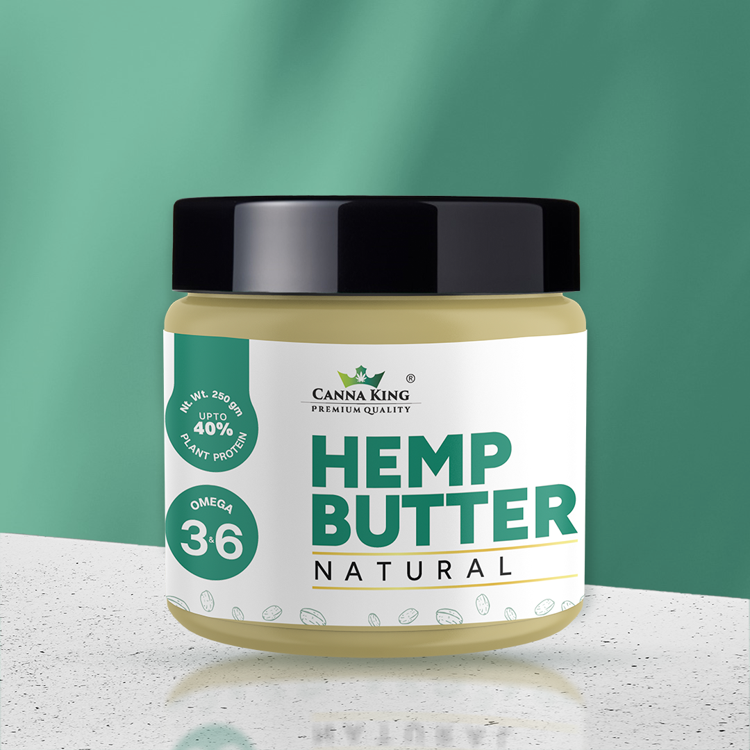 Cannaking Hemp Butter Natural- 250g : Unflavored, Unsweetened, Bioavailable Vegan Protein Butter enriched with Omega 3&6