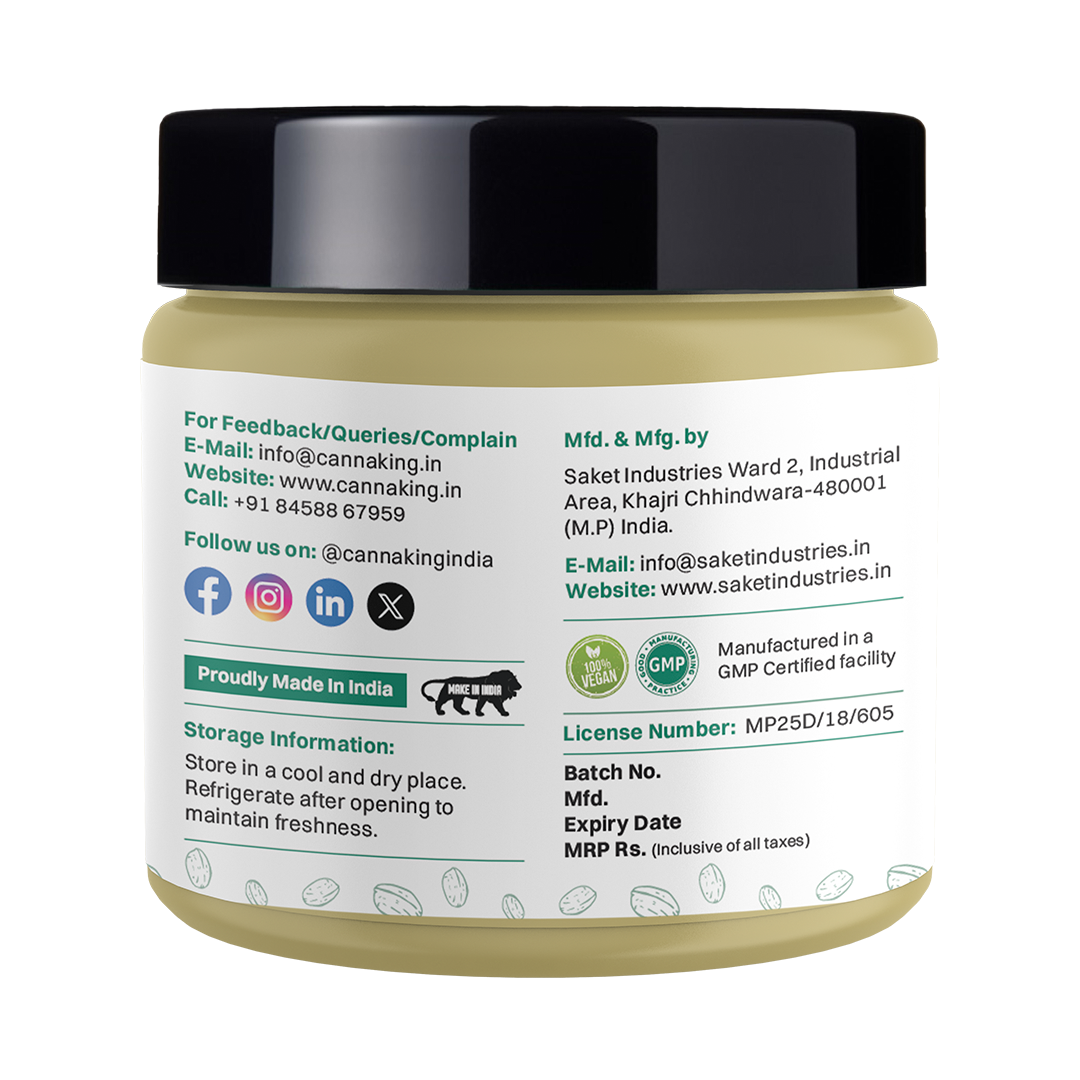 Cannaking Hemp Butter Natural- 250g : Unflavored, Unsweetened, Bioavailable Vegan Protein Butter enriched with Omega 3&6