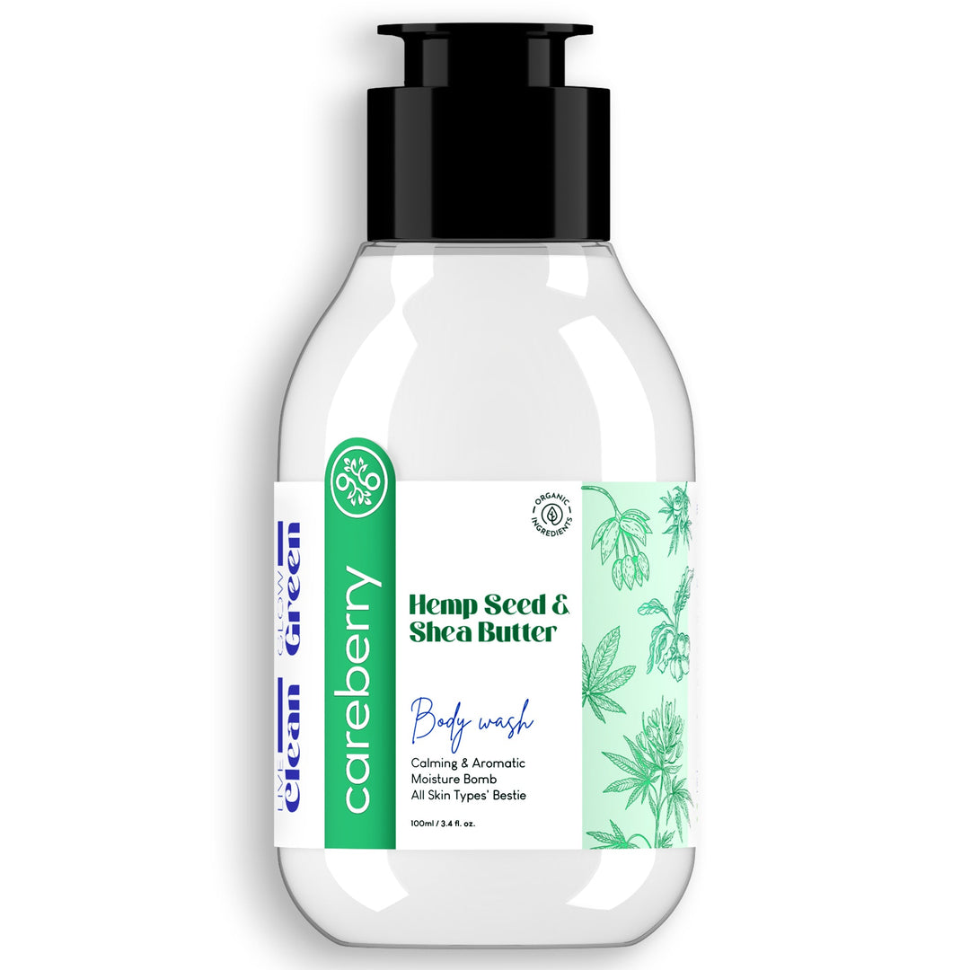 Careberry Hemp & Shea Butter Body Wash - Organic, Vegan, Hydrating, Sulphate-Free