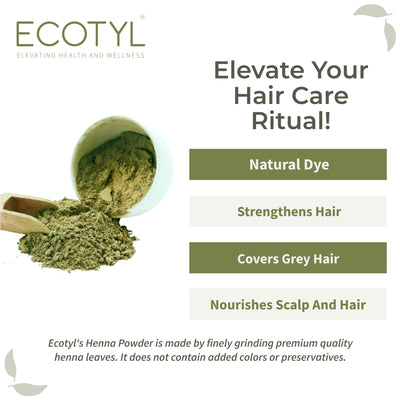Ecotyl Henna Powder | Natural Hair Dye | Hair Strengthening | 100g