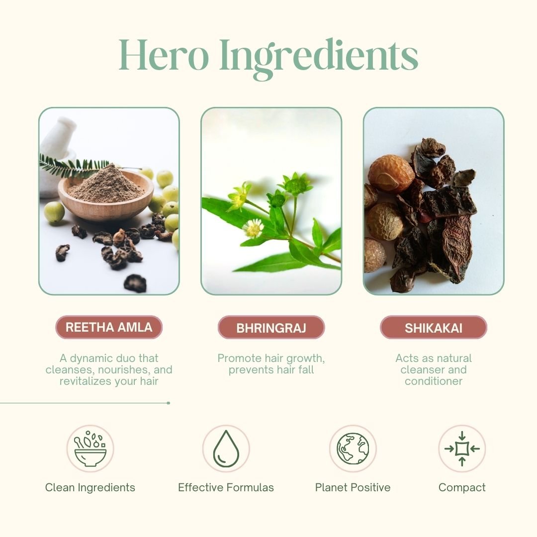 Herb - a - Veda Shampoo Bar for Hair Growth and Strength - Suspire