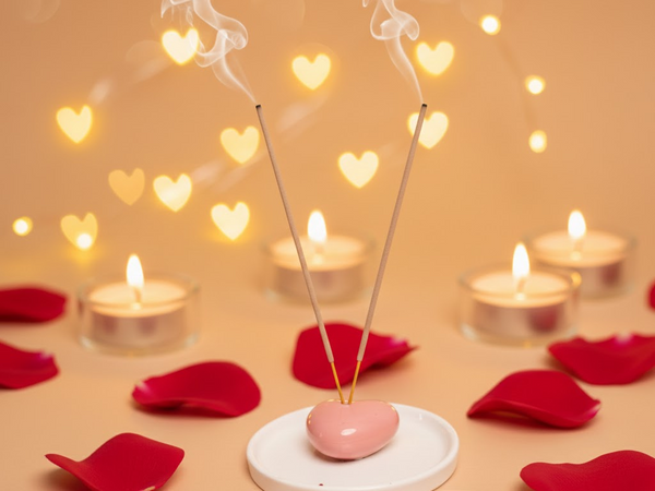 Artecasa HeartGlow Agarbati Stand | Heart Shaped Ceramic Incense Holder