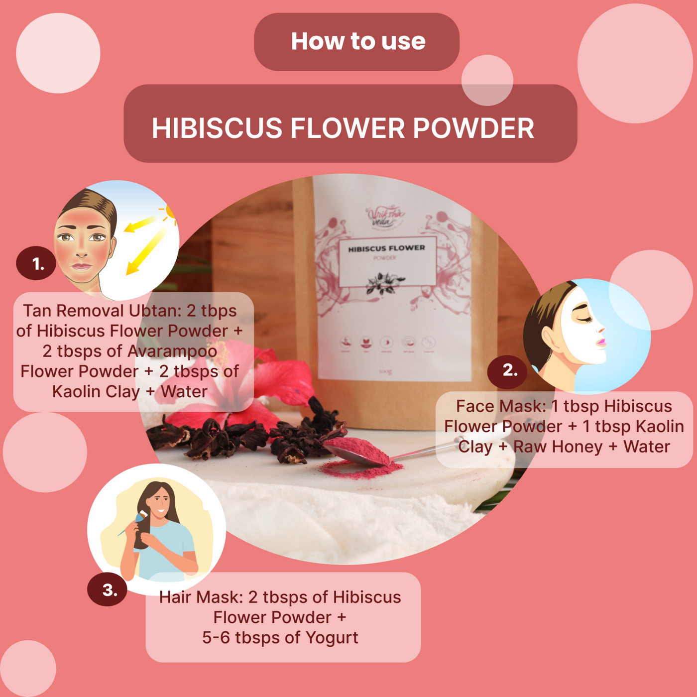 Hibiscus flower powder 100gm
