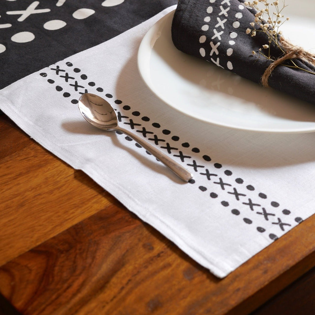 Pravaah Himadri Placemats | Set of 2/4/6 | Pure Hemp | 2 prints