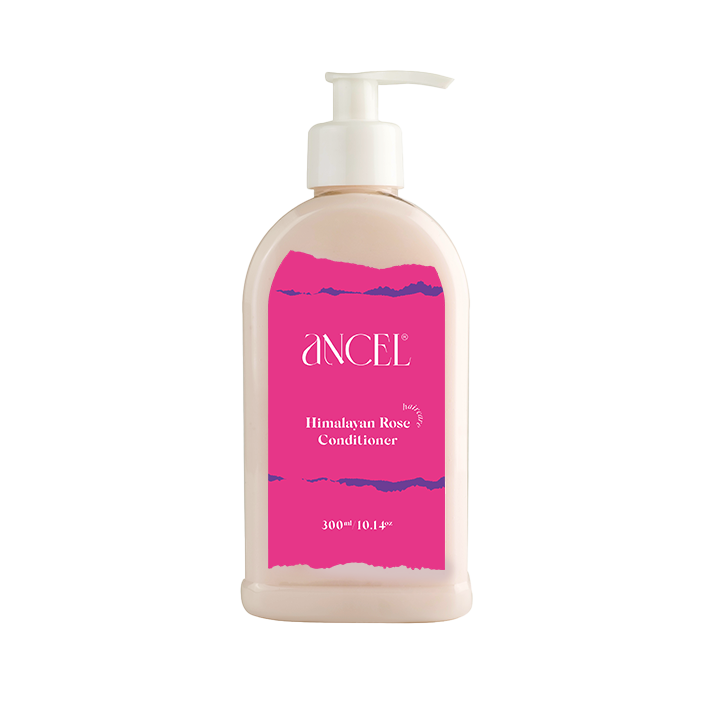 Ancel himalayan rose conditioner | rose hydrosol glycerin, virgin olive oil & shea butter | for volumizing hair and deep cleansing | for men & women |  300ml