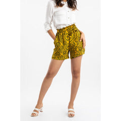 House of Ara Cupro Fabric Ajrakh Paper Bag Shorts