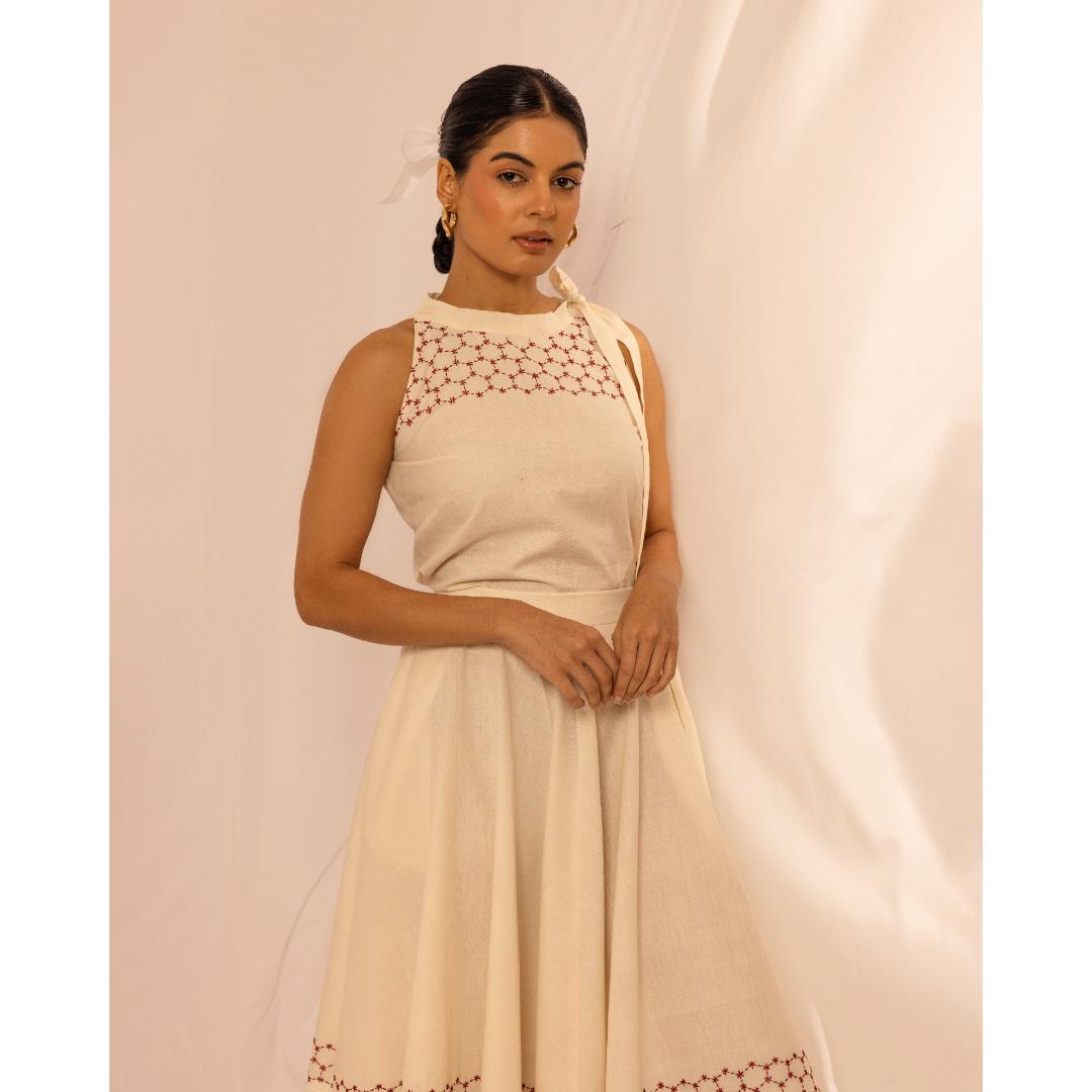 House of Ara Handwoven Organic Cotton Tie Detail Top