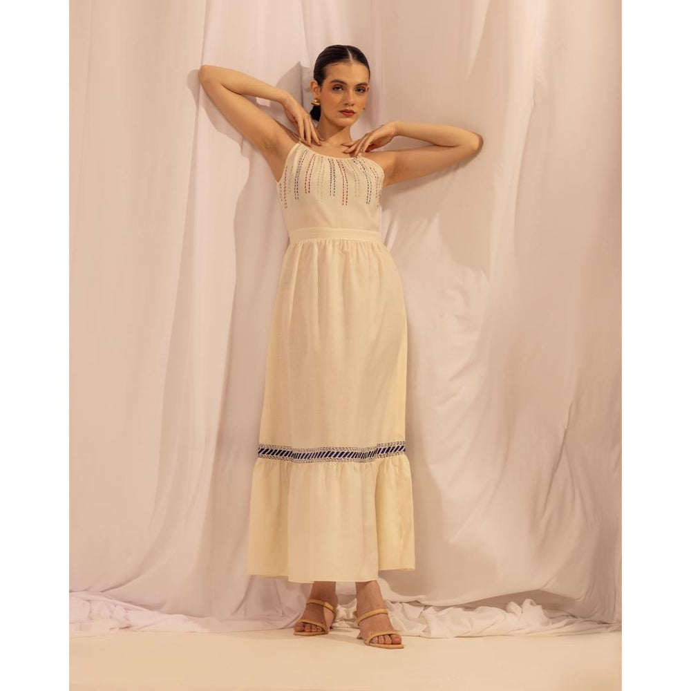 House of Ara Handwoven Organic Cotton Long Tiered Dress