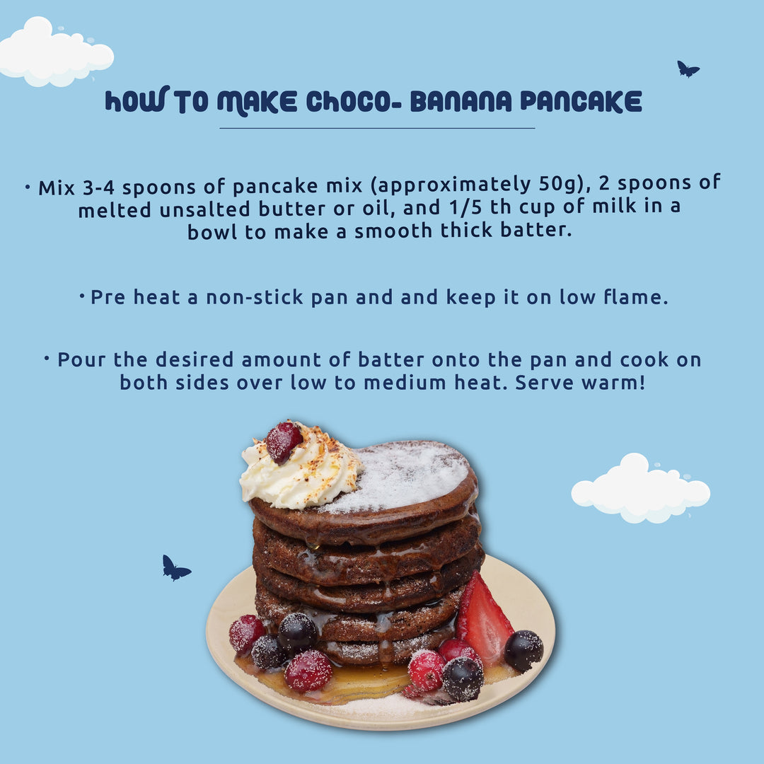 Gladful Sprouted pancake choco banana with millet lobia masoor protein for kids & families - pack of 2 - 300 gms