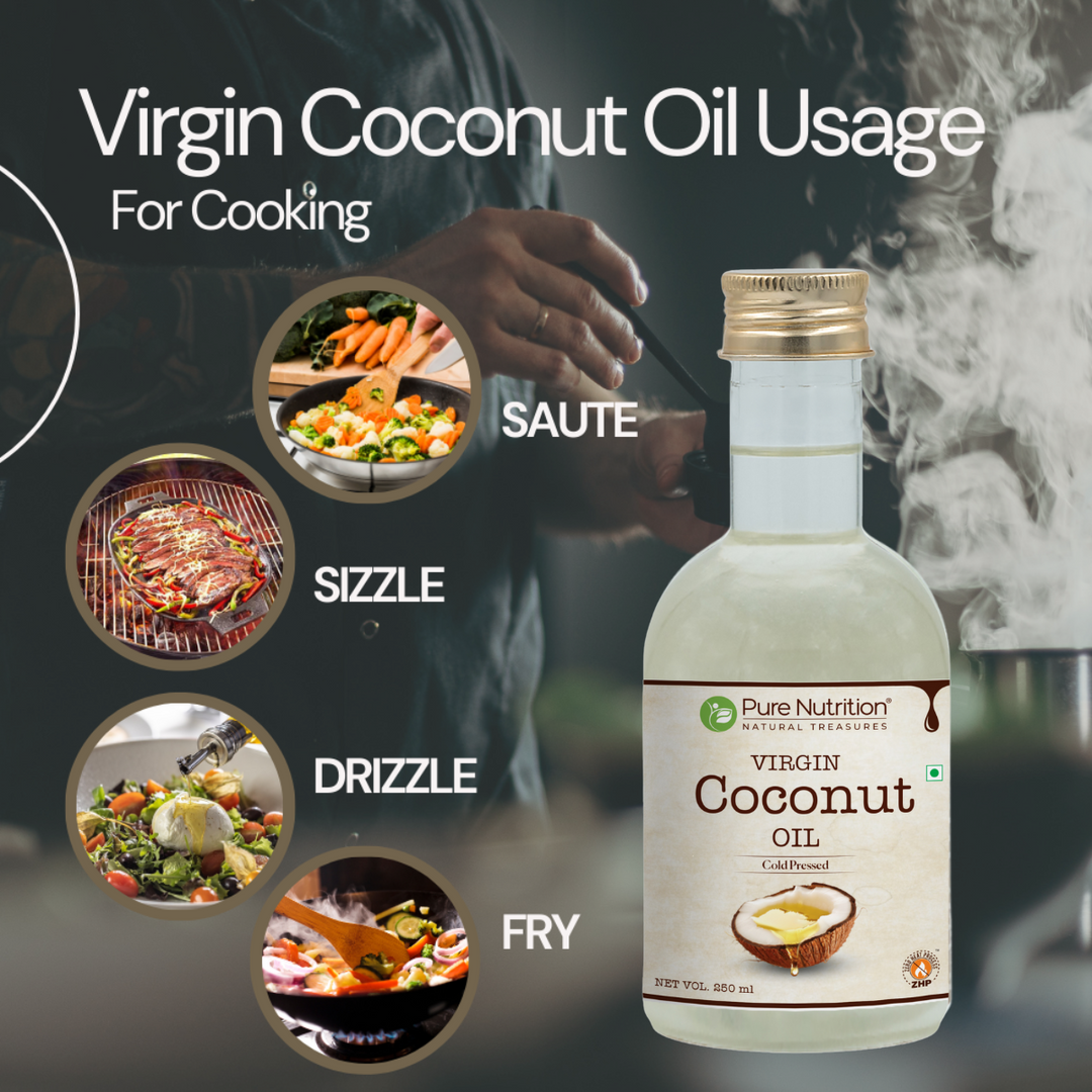 Raw Cold Pressed Virgin Coconut Oil  250ml | Hair, Skin & Cooking