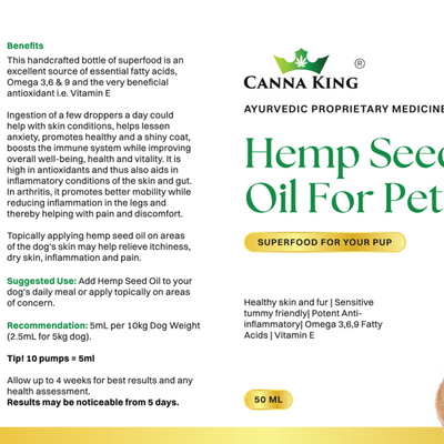 Cannaking Hemp Seed Oil for Pets - 50 ml