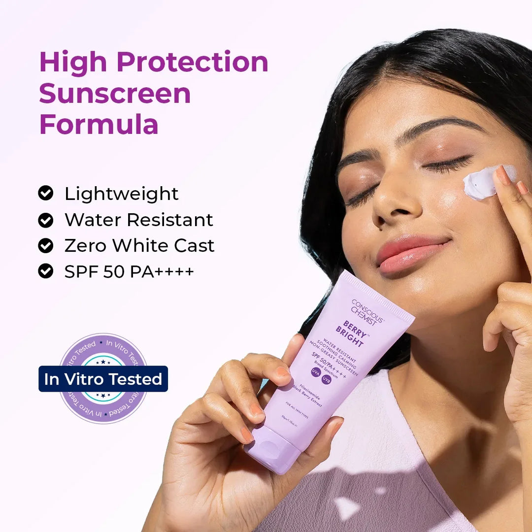 Berry Bright Sunscreen | SPF50 PA ++++