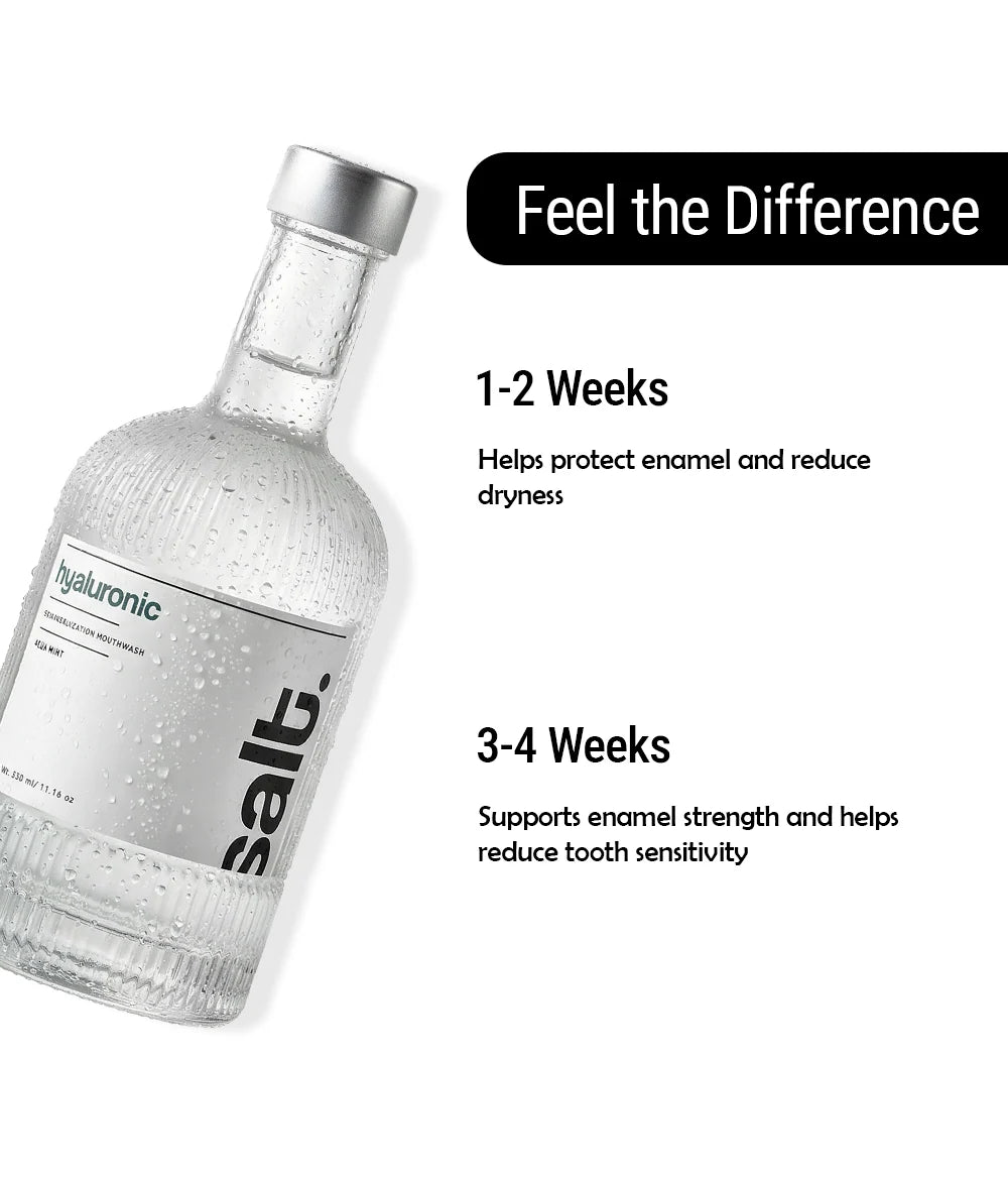 Salt Oral Care Hyaluronic Re-Mineralizing Mouthwash - Aqua Mint | 330 ml