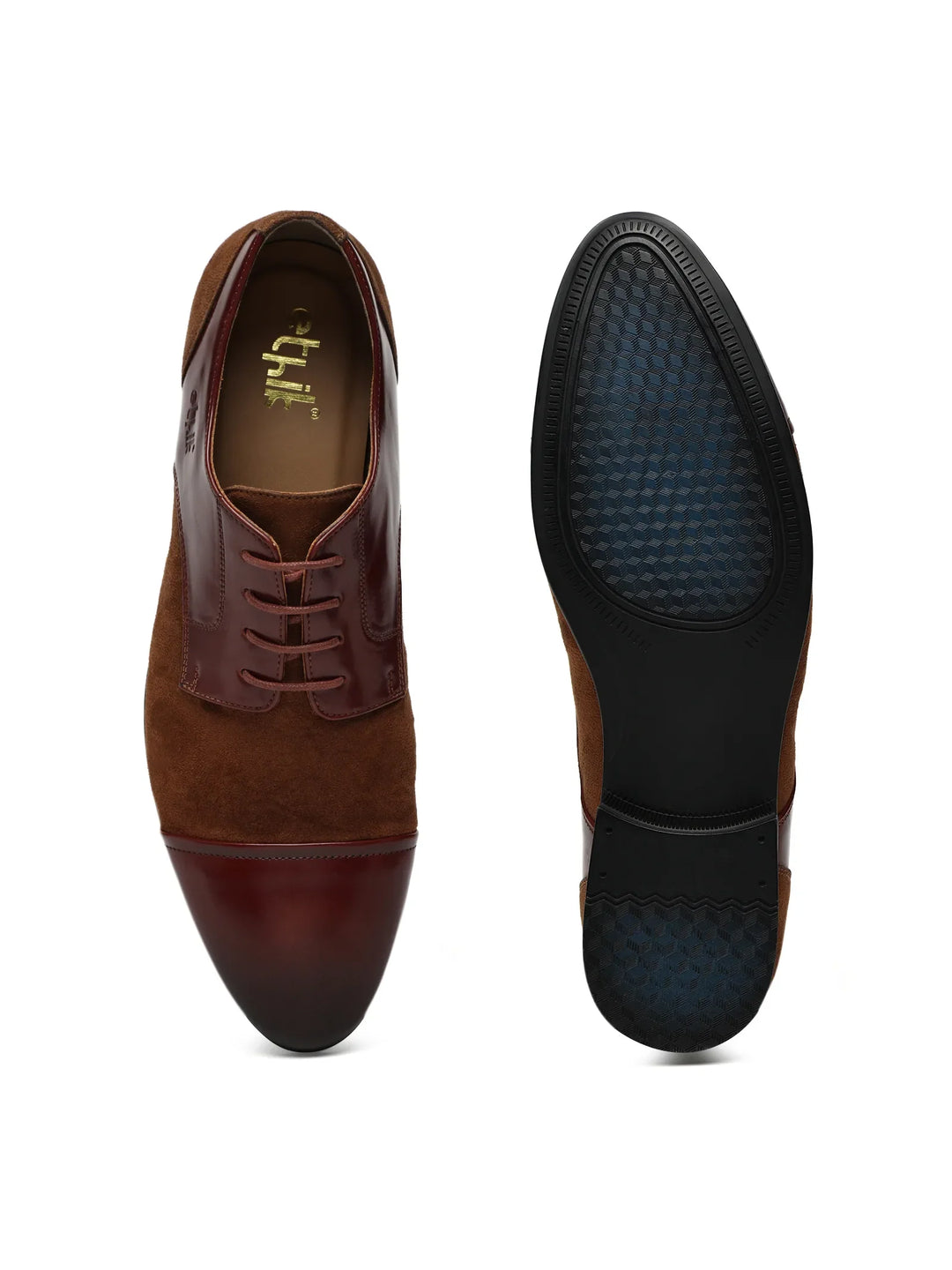 Cap-Toe Brown & Tan  Derby Shoes