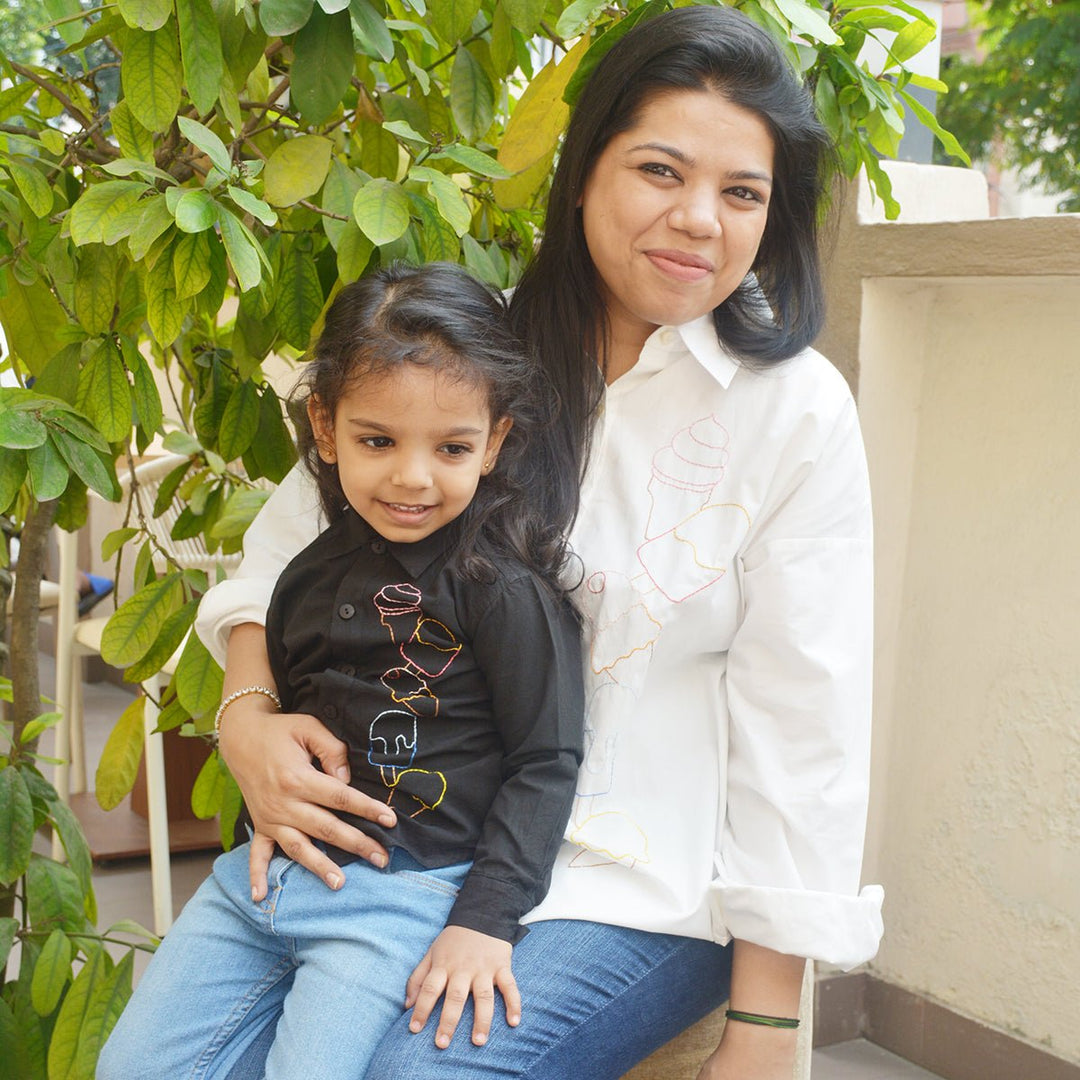 Ice Cream Embroidered Shirt for Women - Suspire