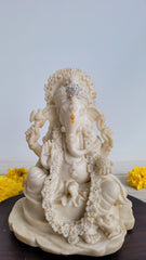 THE ASF SHOP Royal-Ivory Ganesh Idol