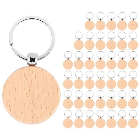 MiRa Gifting Solutions Round Wooden Keychain