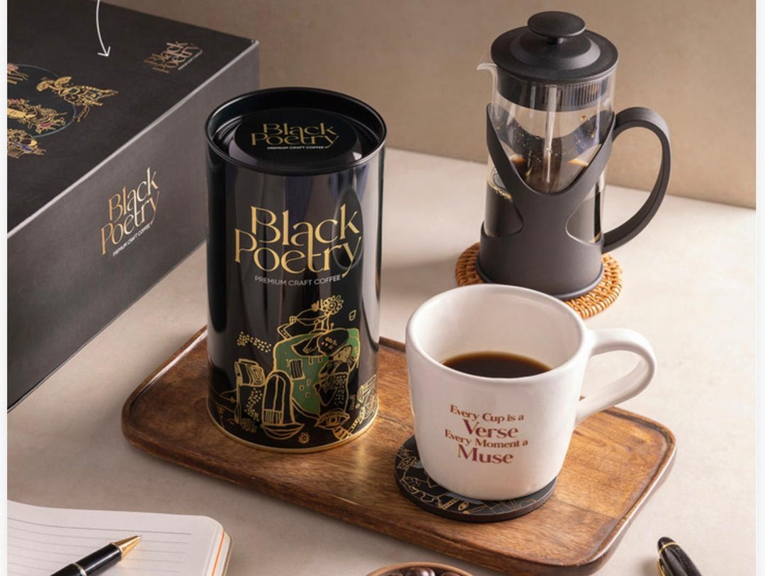 Black Poetry BREW BOX Hamper (2 Coffee Canisters + 1 French Press)