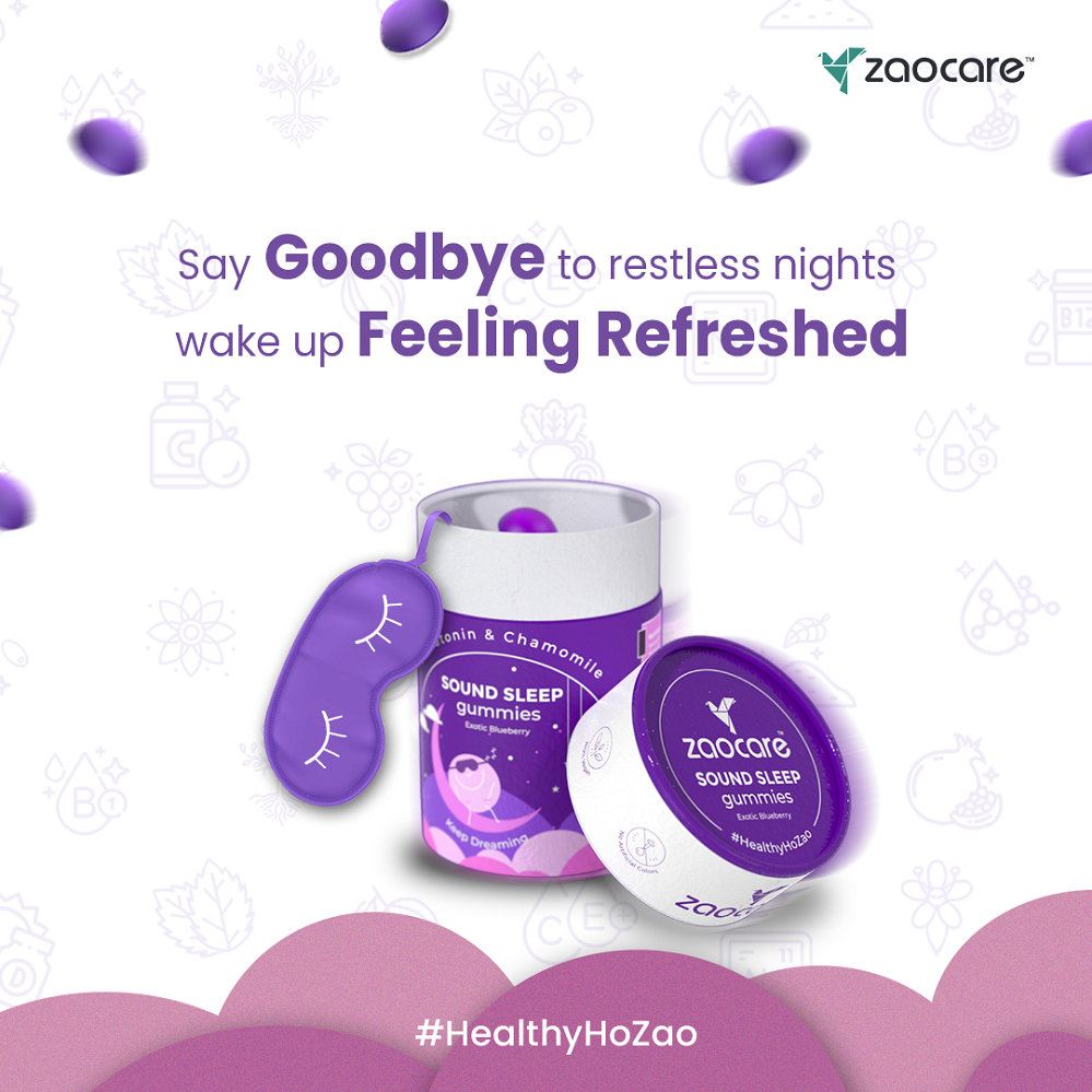 Sound Sleep Gummies | Non Habit Forming | Plant Based | With Melatonin, Chamomile & Ashwagandha