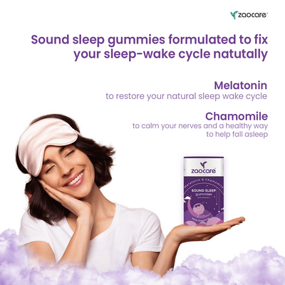 Sound Sleep Gummies | Non Habit Forming | Plant Based | With Melatonin, Chamomile & Ashwagandha