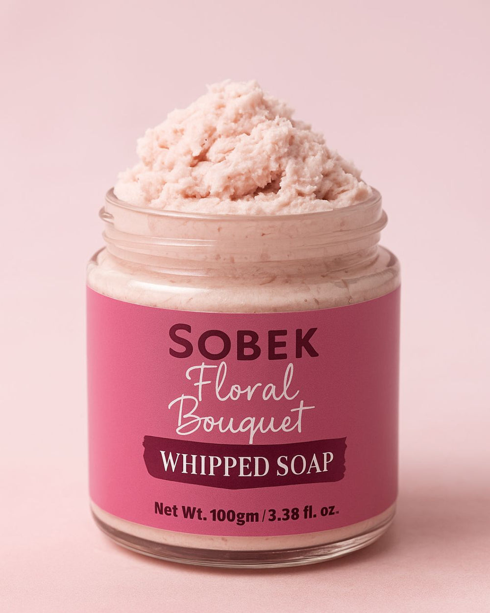 Sobek Naturals Pink Floral Bouquet Whipped Cream Soap- 100 gm